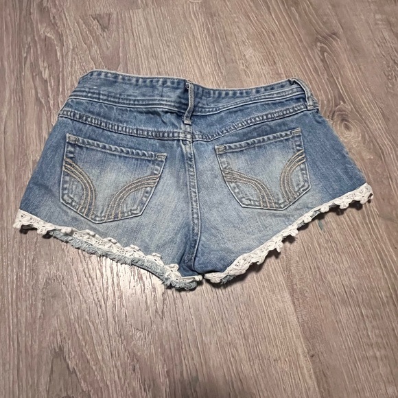 Hollister Light Blue Distressed Jean Shorts - Picture 2 of 4